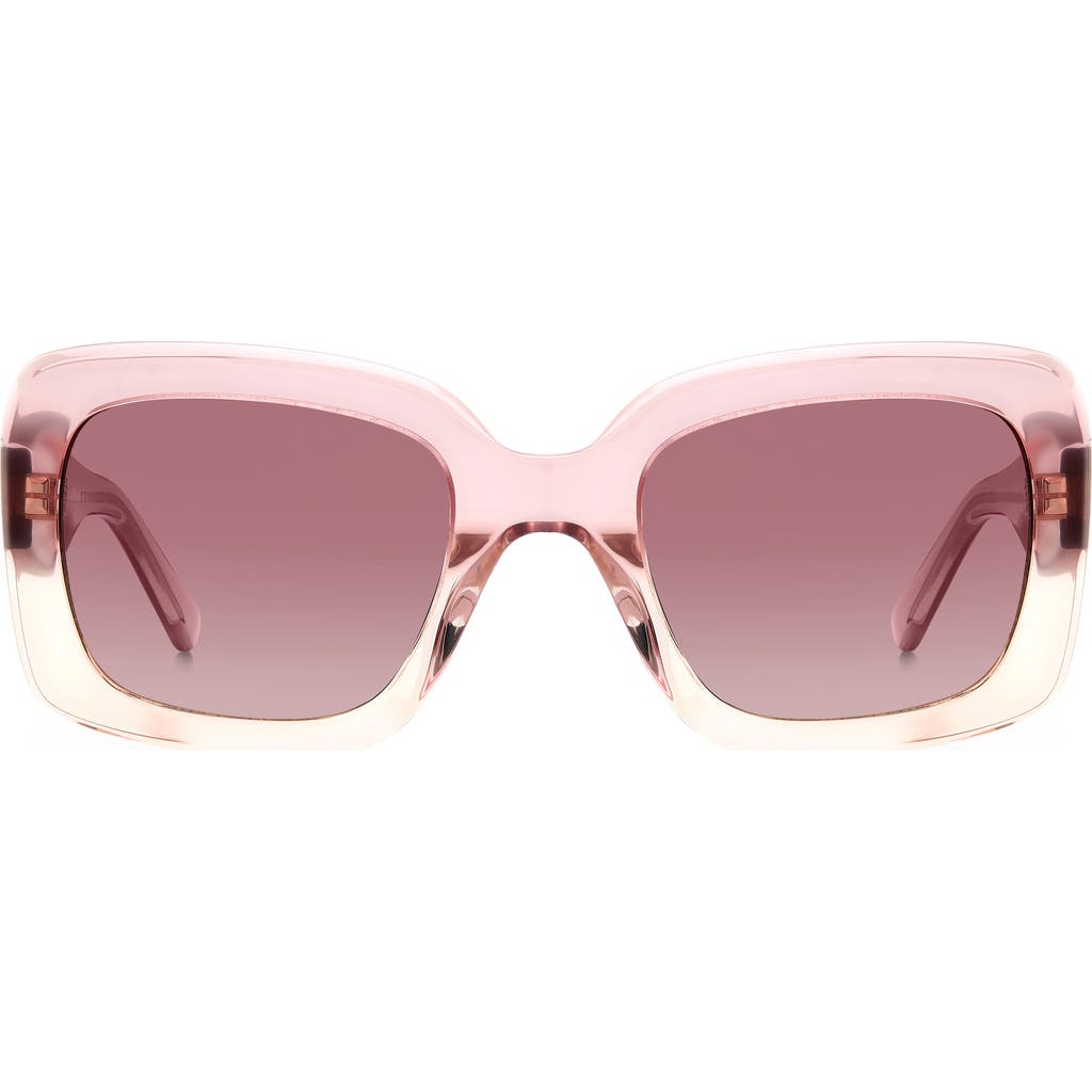 Kate Spade Bellamys 52mm Gradient Rectangular Sunglasses In Pink