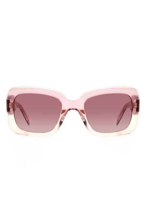 Kate Spade New York Bellamys 52mm Gradient Rectangular Sunglasses In Pink