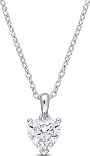 Julianna B. Moissanite Solitaire Heart Necklace