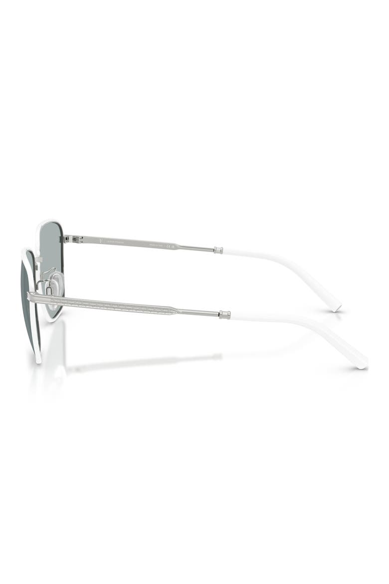 57mm Roger Federer R-18 Polarized Square Sunglasses, Alternate, color, WHITE/ SILVER / GREY