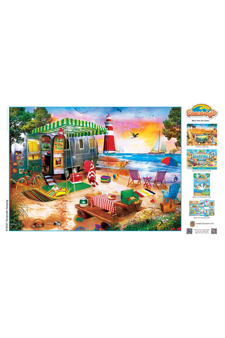 Oceanside Camping 1000 Piece Puzzle, Alternate, color, Multicolor