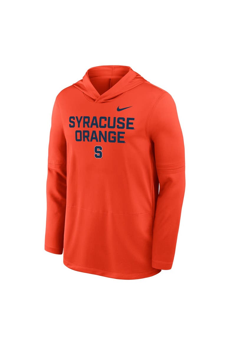 Men's Nike Orange Syracuse Orange 2025 Sideline Dri-FIT Long Sleeve Hoodie T-Shirt, Alternate, color, Orange