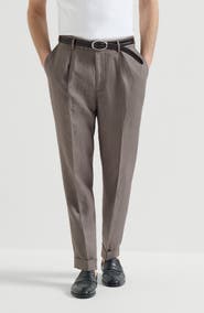 Brunello Cucinelli Gabardine garment dyed trousers