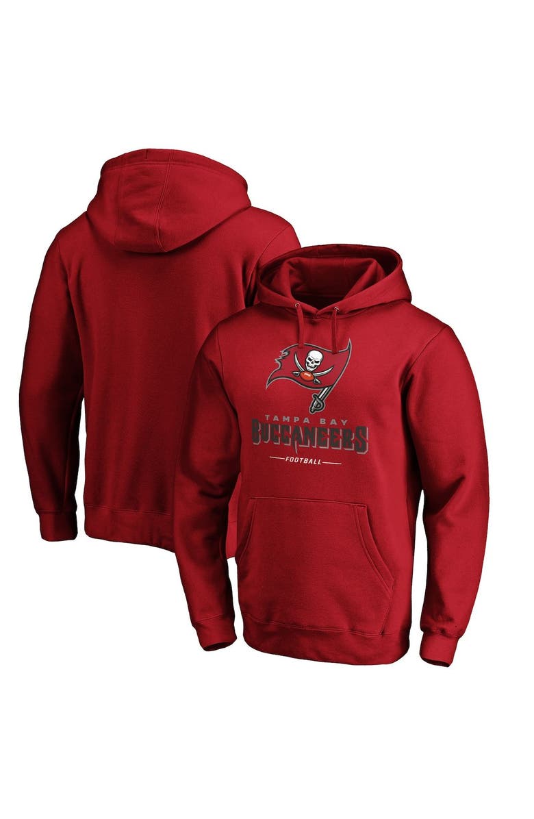 FANATICS Men's Fanatics Branded Red Tampa Bay Buccaneers Big & Tall Team Logo Lockup Pullover Hoodie, Main, color, Red
