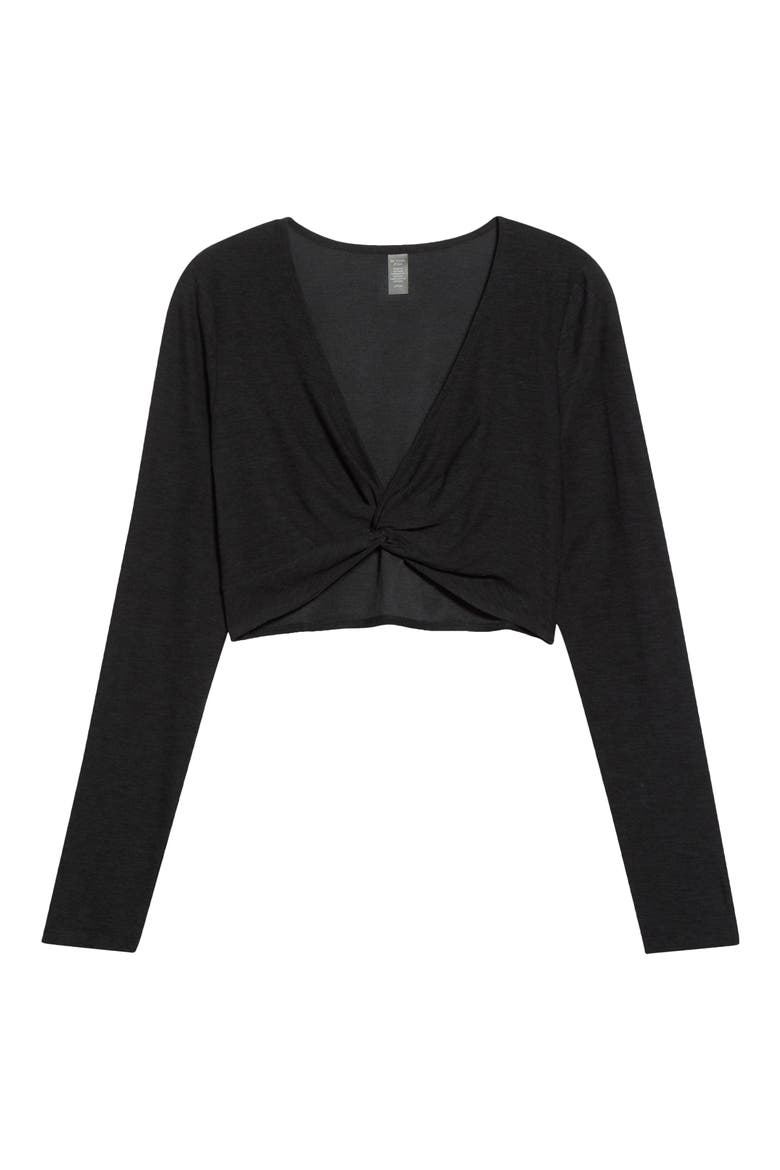 Featherweight Plie Performance Long Sleeve Top, Main, color, DARKEST NIGHT