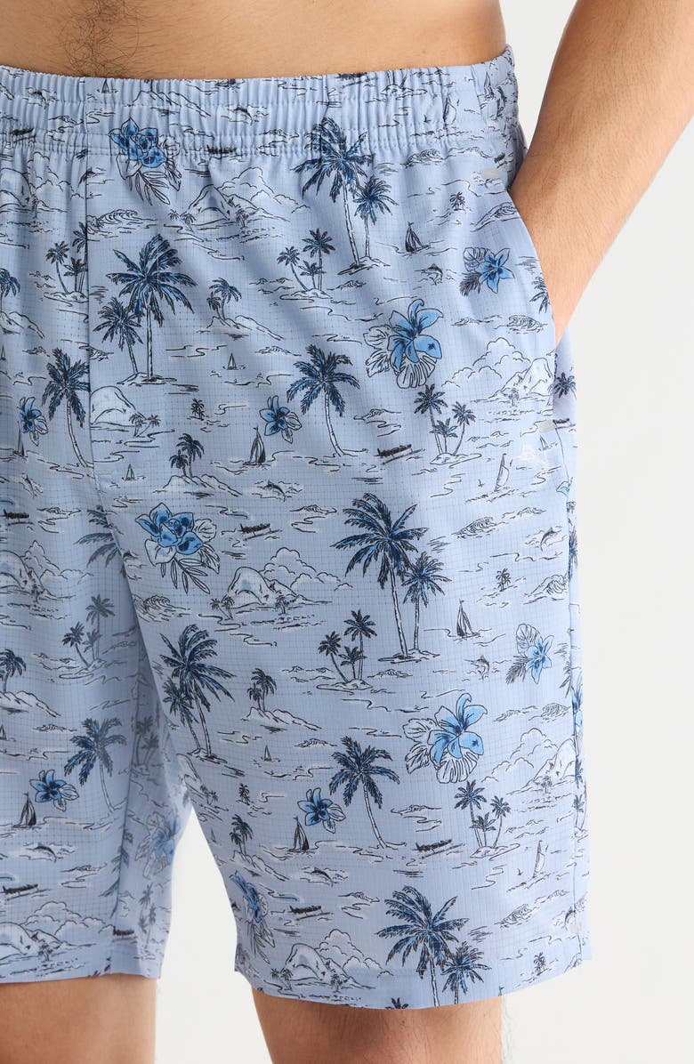 Tommy Bahama Huntington Beach Views 8-Inch Hybrid Swim Trunks, Alternate, color, Evertide