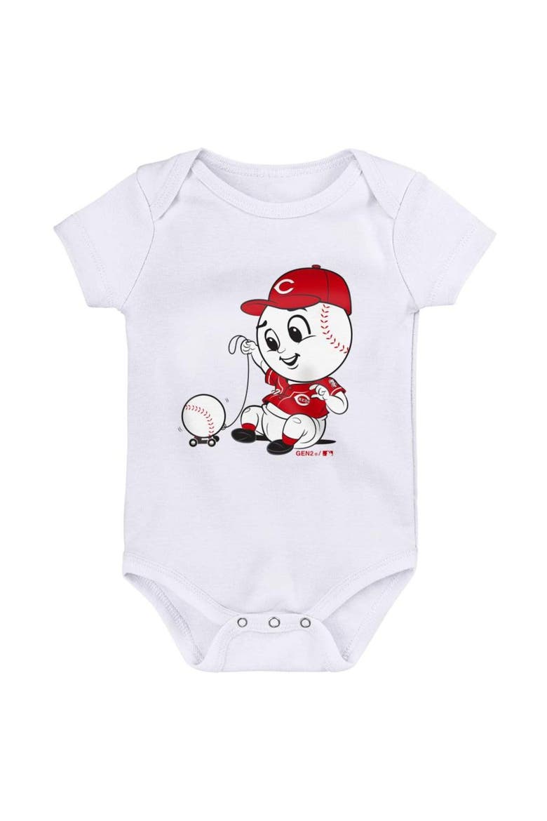 Infant Red/White/Gray Cincinnati Reds Born To Win 3-Pack Bodysuit Set, Alternate, color, Red