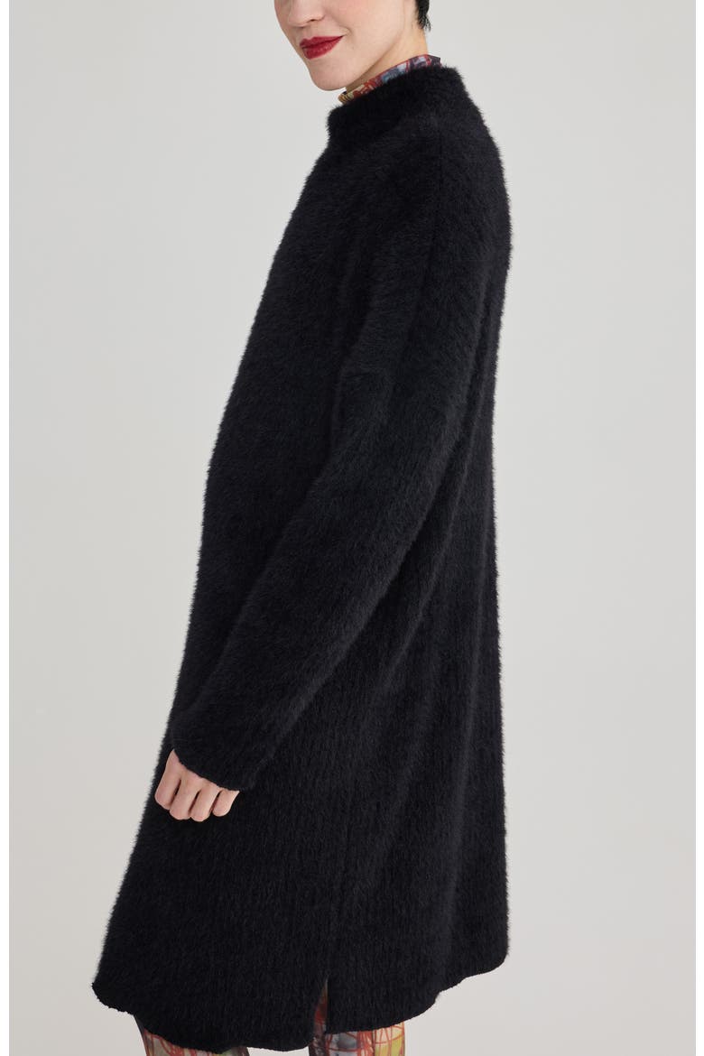 Capucine Shaggy Knit Dress, Alternate, color, Black