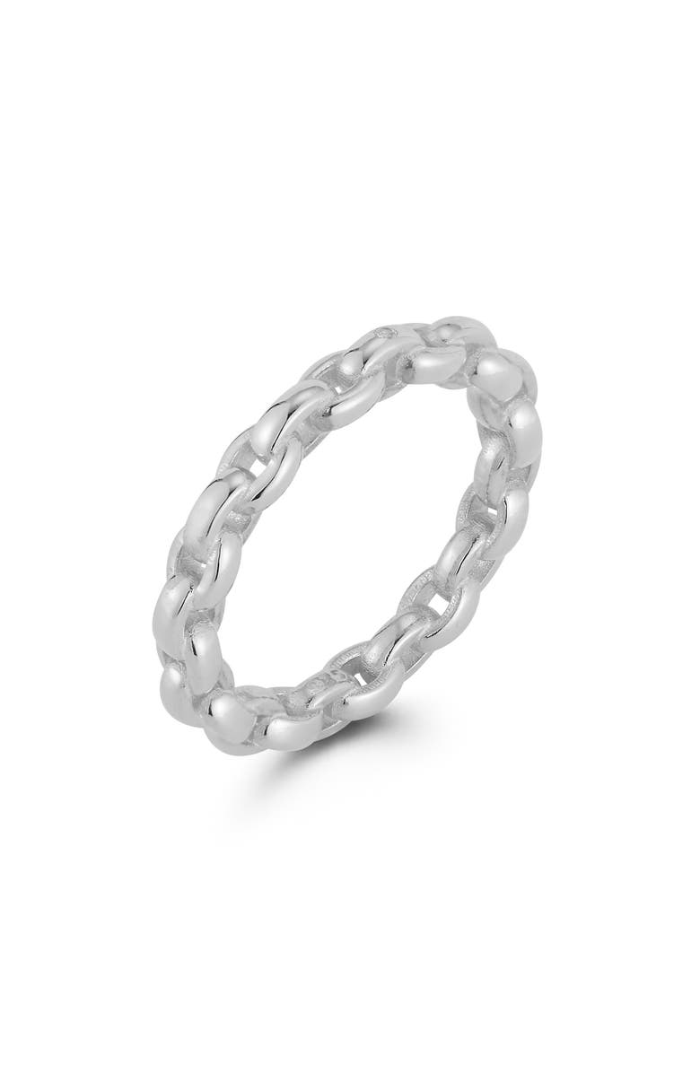 CHLOE AND MADISON Link Ring, Alternate, color, Silver