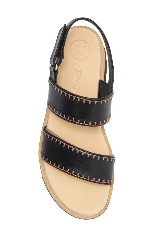 Paul Green Alana Sandal In Black Star Leather