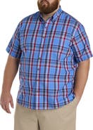 Harbor Bay by DXL Big & Tall Easy-Care Large Plaid Sport Shirt