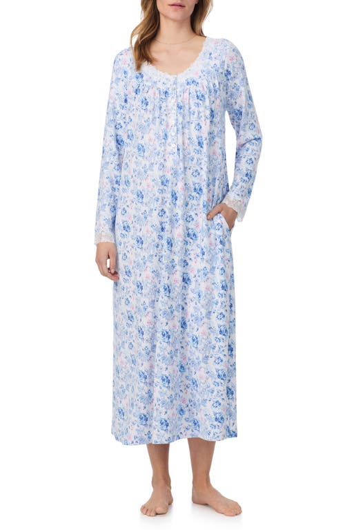 Eileen West Long Sleeve Ballet Nightgown In Blue