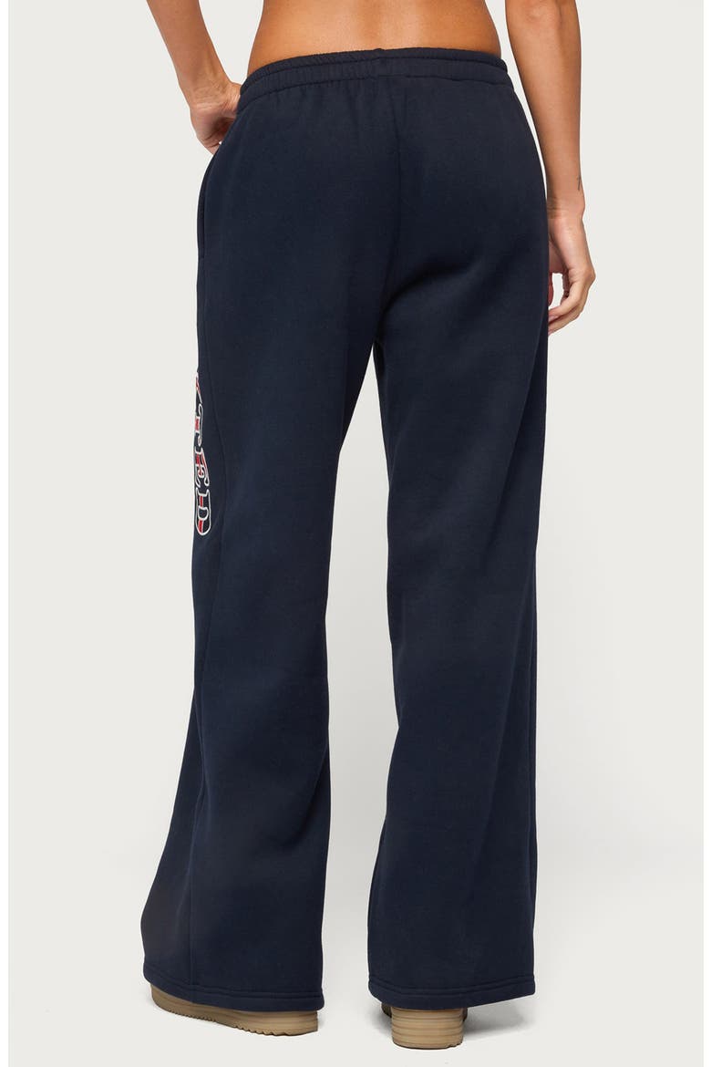 UK Graphic Wide Leg Sweatpants, Alternate, color, NAVY