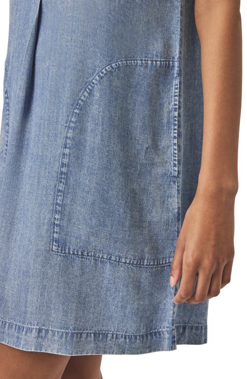 SPLENDID SPLENDID GABRIELLE INDIGO CHAMBRAY SHIFT MINIDRESS