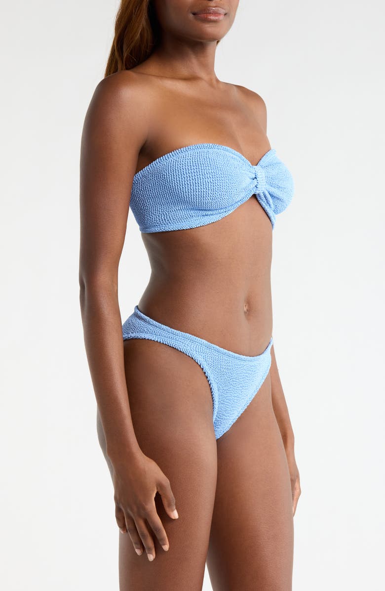 Hunza G Jean Crinkle Bandeau Two-Piece Swimsuit, Alternate, color, Cornflower