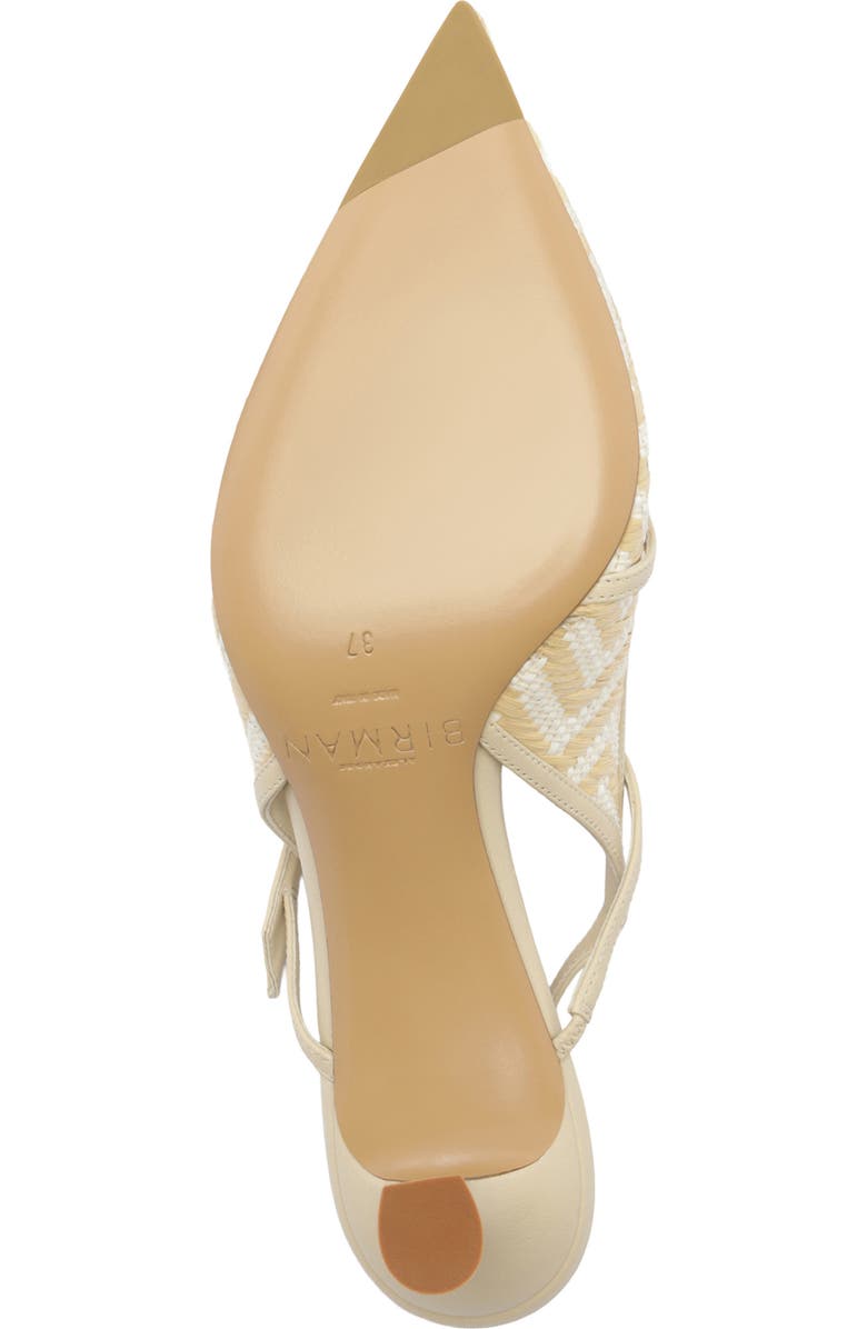 Alexandre Birman Tita Raffia Pointed Toe Slingback Pump, Alternate, color, Eggshell