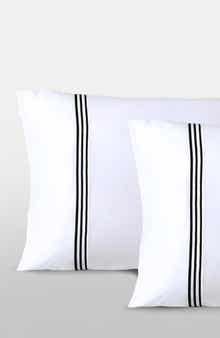 Egyptian Cotton Sateen Bratta Embroidery Triple Luxe Sateen Pillowcase Set