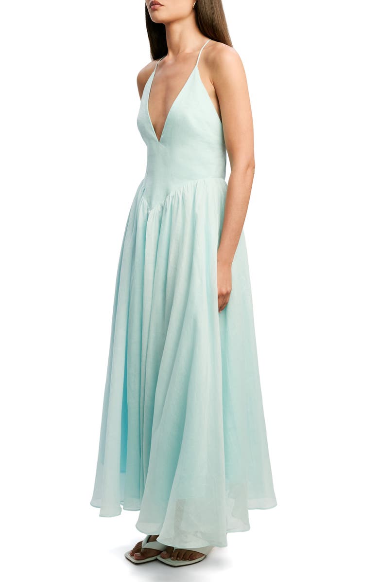 Bardot Arletha Halter Fit & Flare Maxi Dress, Alternate, color, Soft Blue