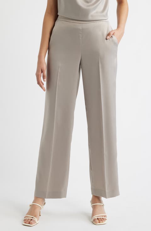 Satin Wide Leg Pants (Petite)