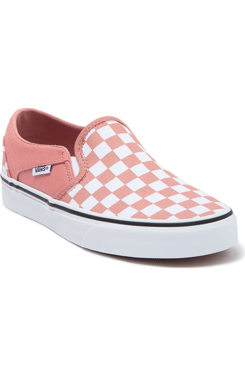Vans Asher Slip-On Checkerboard Sneaker, Alternate, color,