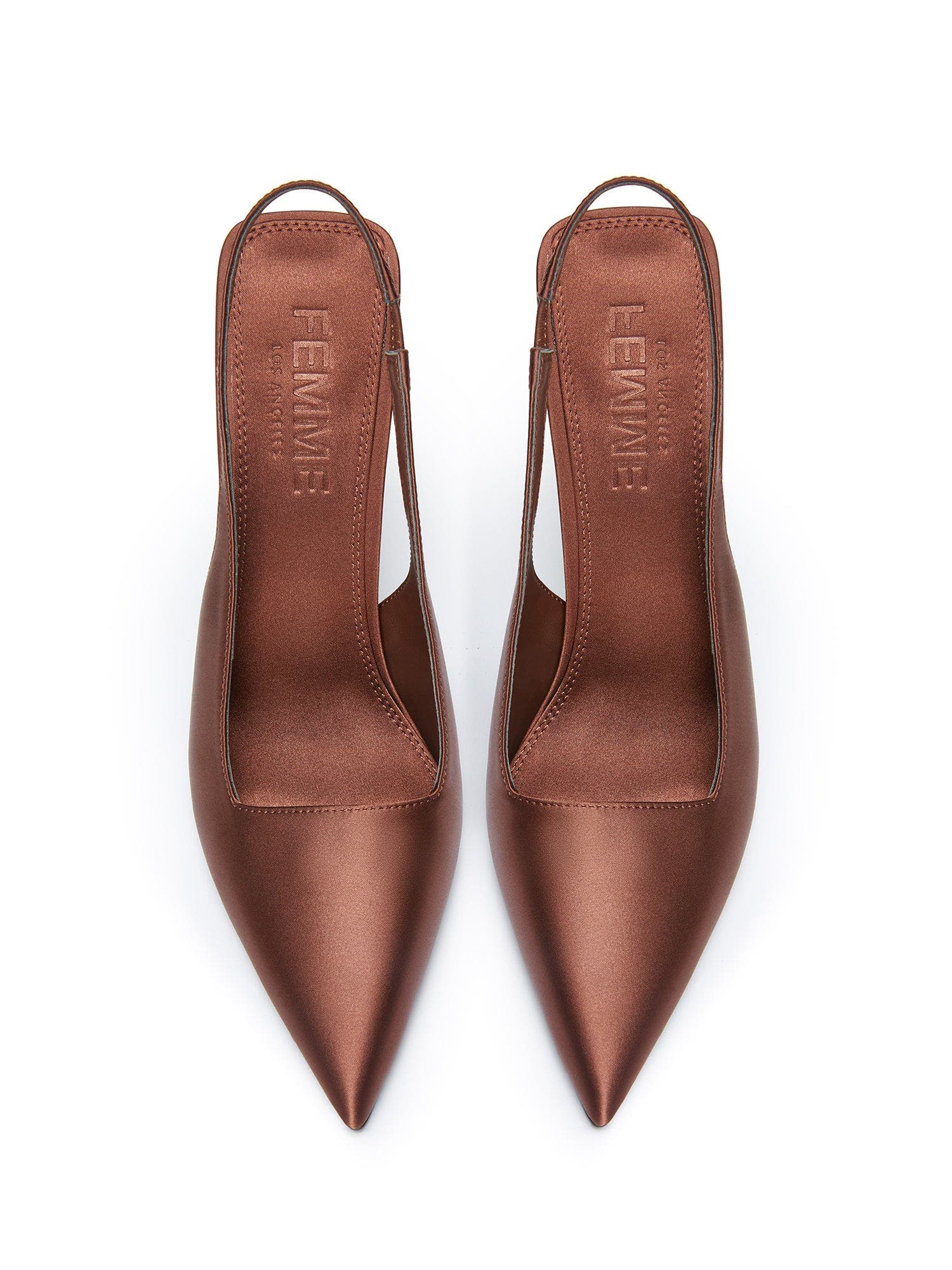 G63 Slingback Satin Pump, Alternate, color, Chocolate Satin