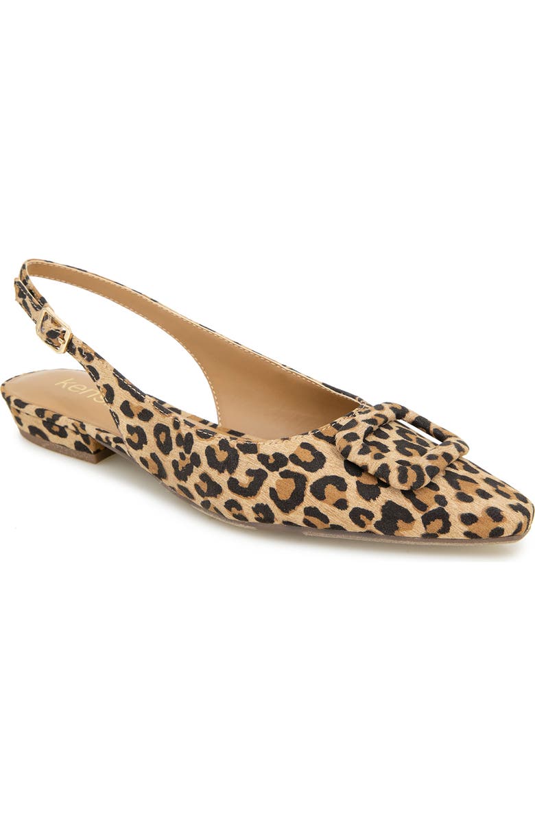 Kensie Poppi Slingback Flat, Main, color, Light Leopard