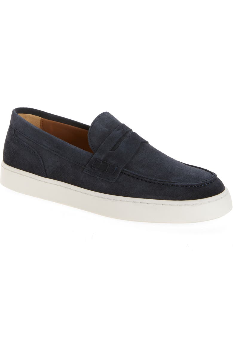 Bruno Magli Magnifico Slip-On, Main, color, Navy Suede