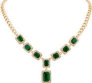 JARDIN Crystal Halo Frontal Y-Necklace