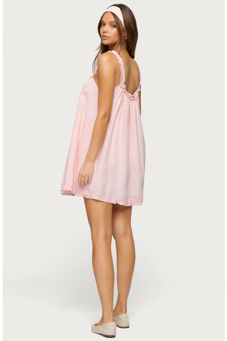 Christena Ruffle Minidress, Alternate, color, LIGHT-PINK