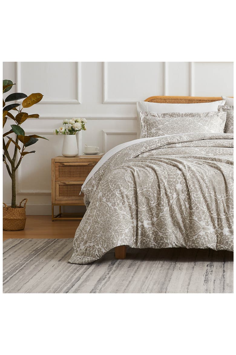 Ashanti Duvet Cover Set, Alternate, color, BONE
