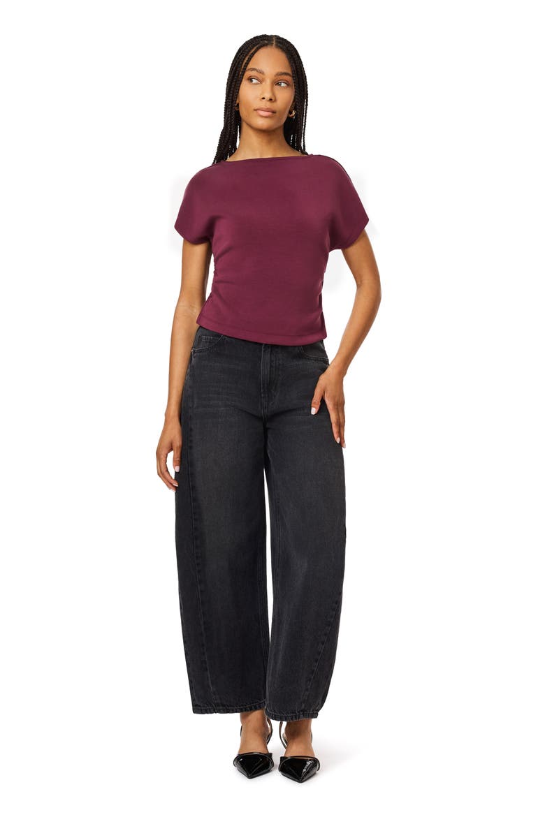 Ruched Side Seam T-Shirt, Alternate, color, FIG