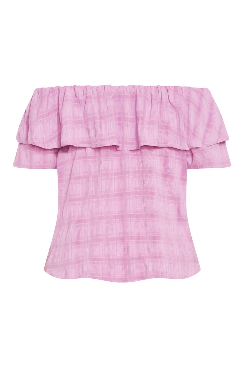 Christy Off the Shoulder Ruffle Top, Alternate, color, VIOLET
