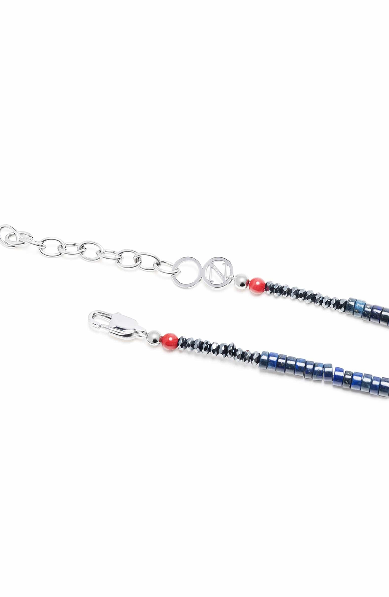 Nialaya Natural Stone Heishi Beaded Necklace, Alternate, color, Lapis / Turquoise / Tiger Eye