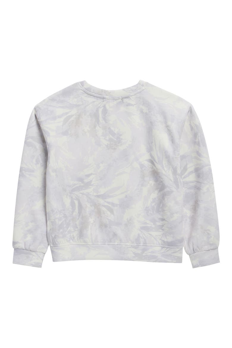 Kids' Cloud Crewneck Sweatshirt, Alternate, color, WHITE/ GREY CAMO