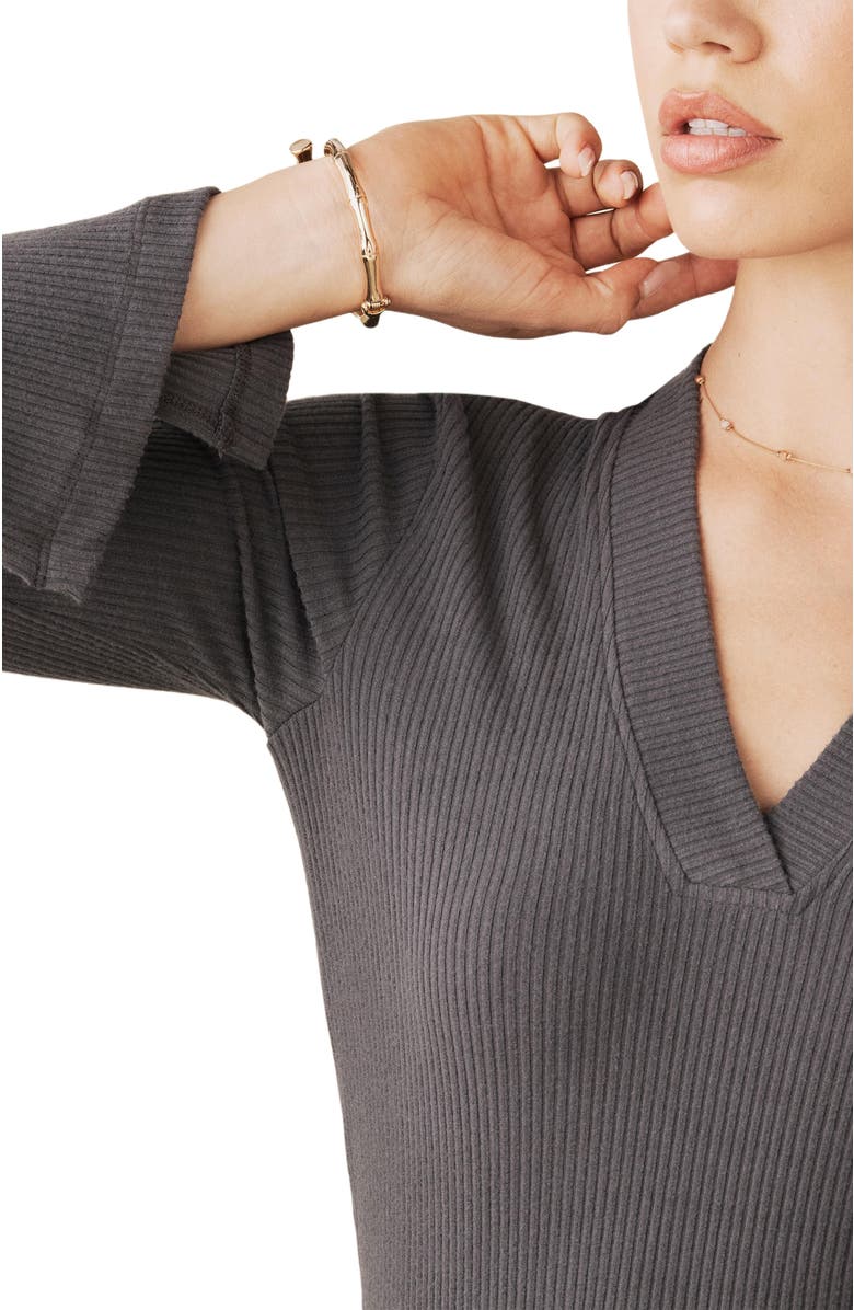 Losano Grace Top, Alternate, color, Charcoal