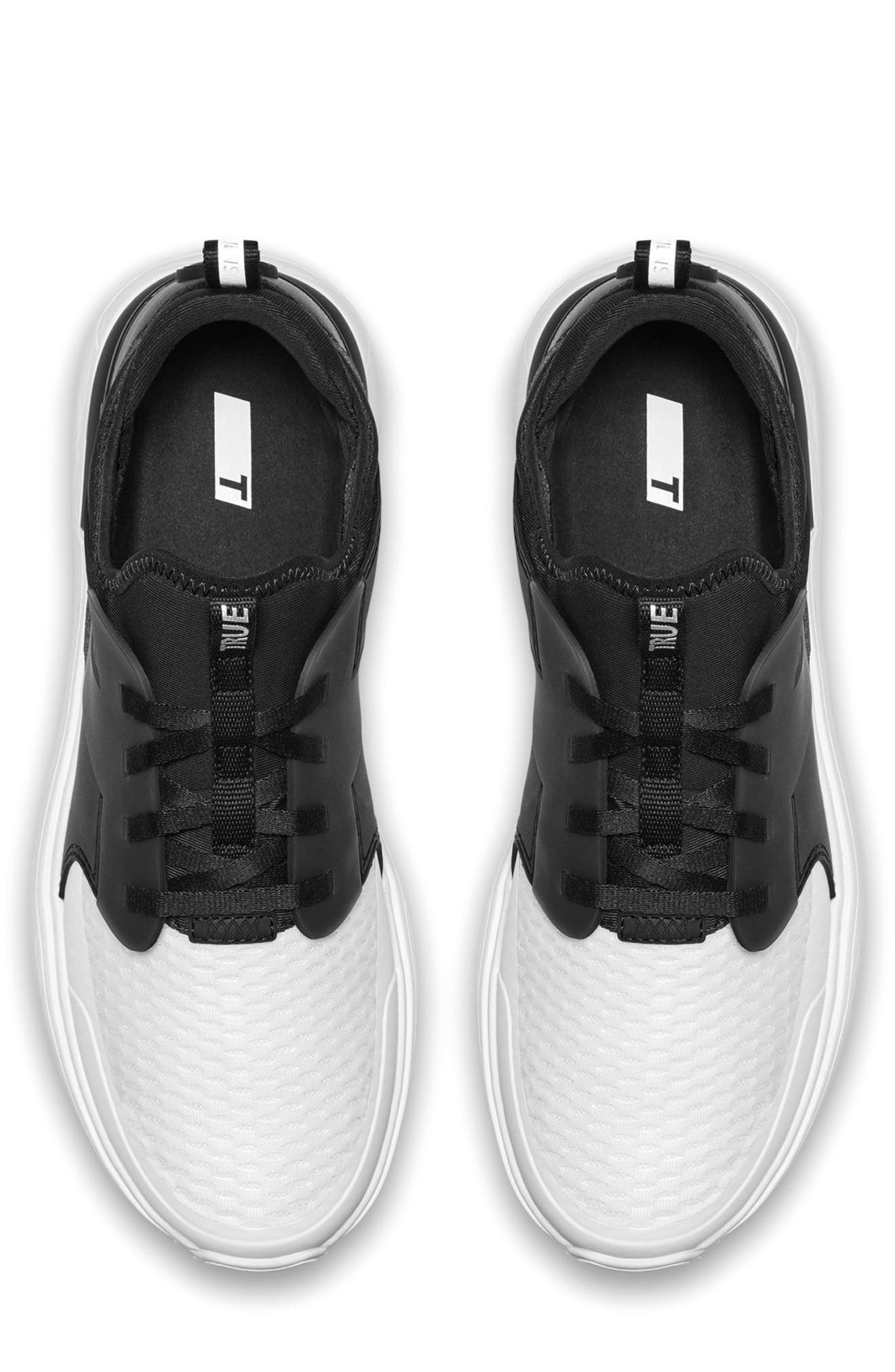 TRUE linkswear True Lux Waterproof Sneaker, Alternate, color, Black