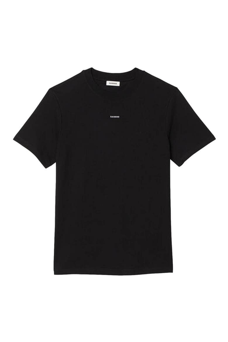 Logo Cotton T-Shirt, Alternate, color, BLACK
