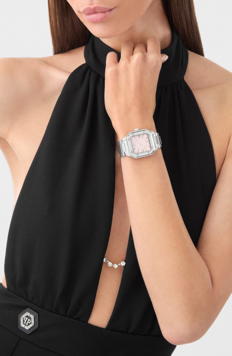 PHILIPP PLEIN Edge Bracelet Watch, 34mm, Alternate, color, Stainless Steel