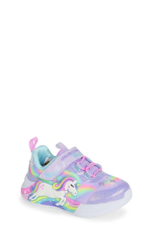 SKECHERS Kids' Unicorn Chaser Sneaker in Lavender/Multi 