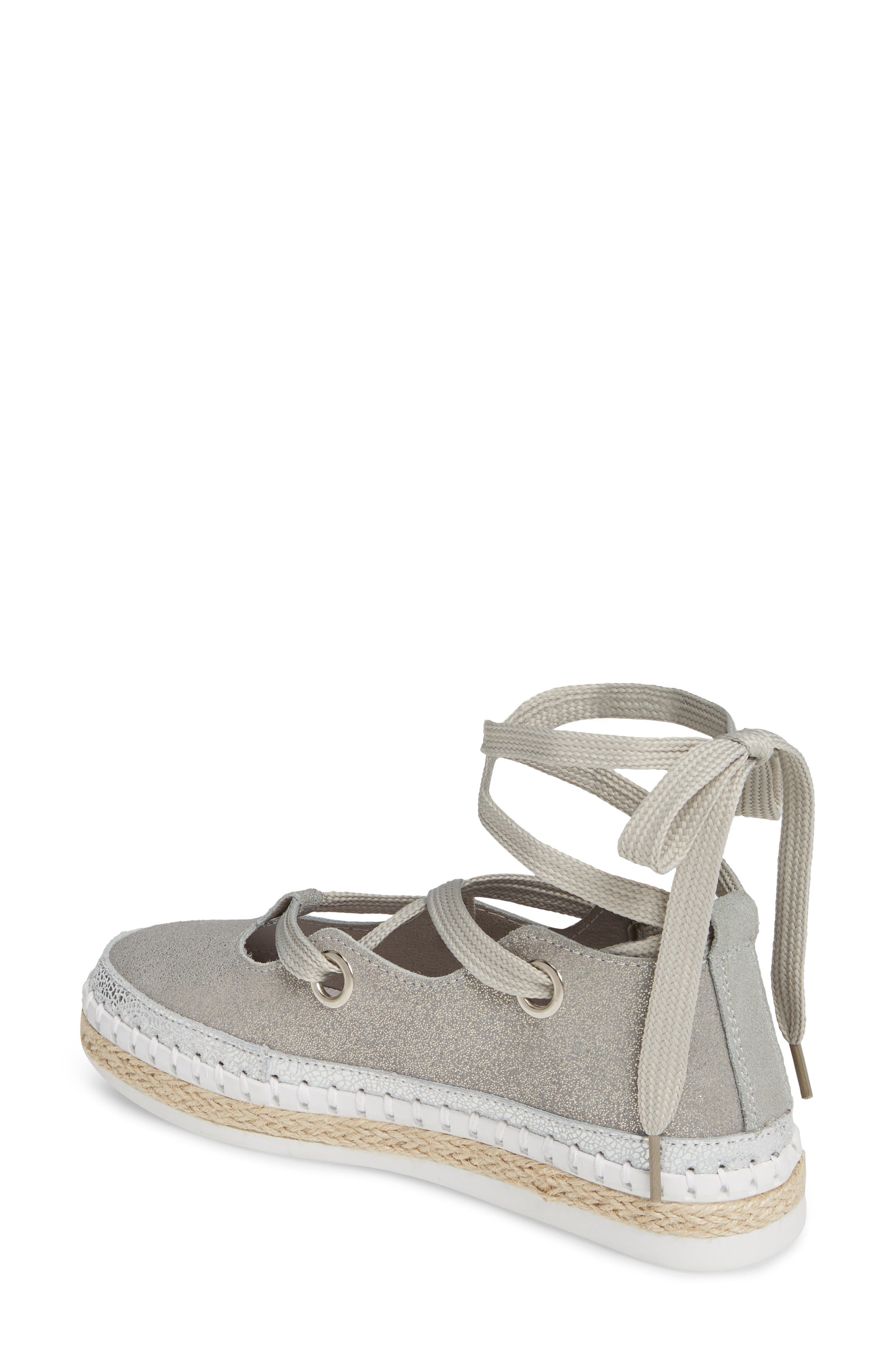TW189 Lace-Up Flat, Alternate, color, NUDE SHIMMER LEATHER