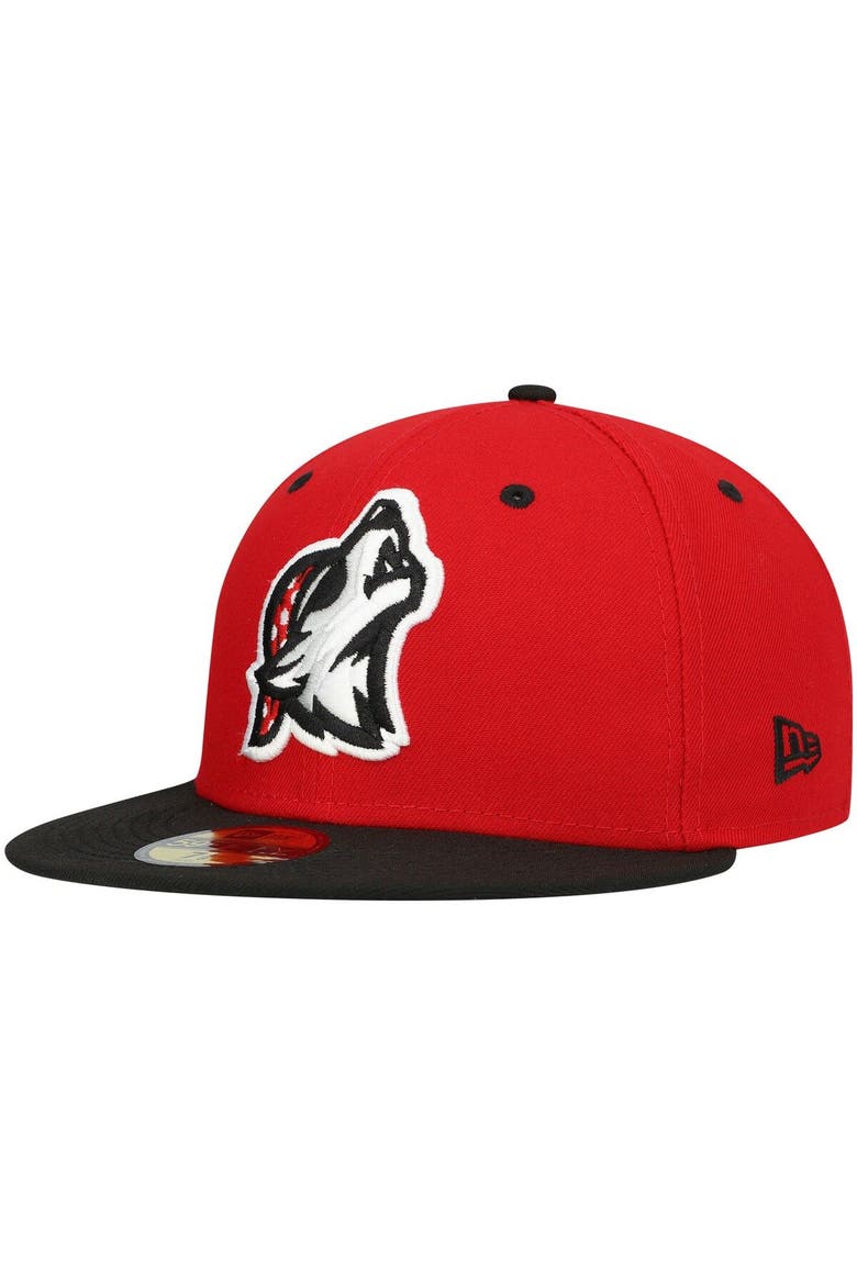 Men's New Era Red Erie SeaWolves Authentic Collection Team Alternate 59FIFTY Fitted Hat, Alternate, color, Red