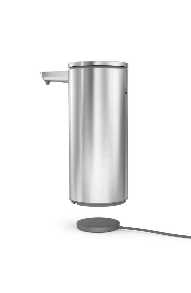 simplehuman 14 oz. liquid sensor pump with caddy, Alternate, color, Brushed