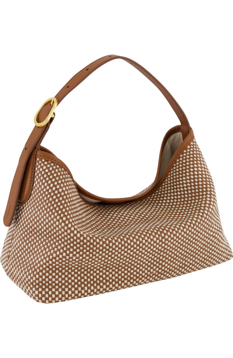Vince Small Vivian Leather Hobo Bag, Alternate, color, Saddle/ Milk