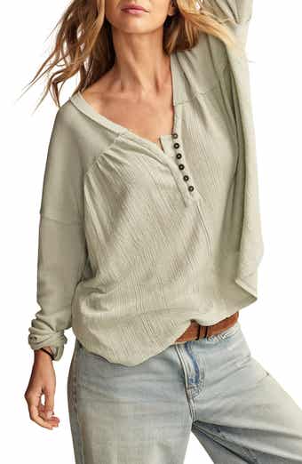 Lucky Brand Cotton Blend Henley Top