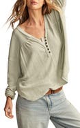 Lucky Brand Cotton Blend Henley Top