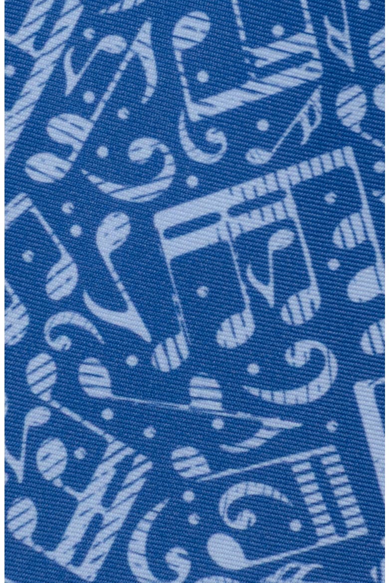 Grand Ole Opry Note Pattern Neck Tie, Alternate, color, BLUE