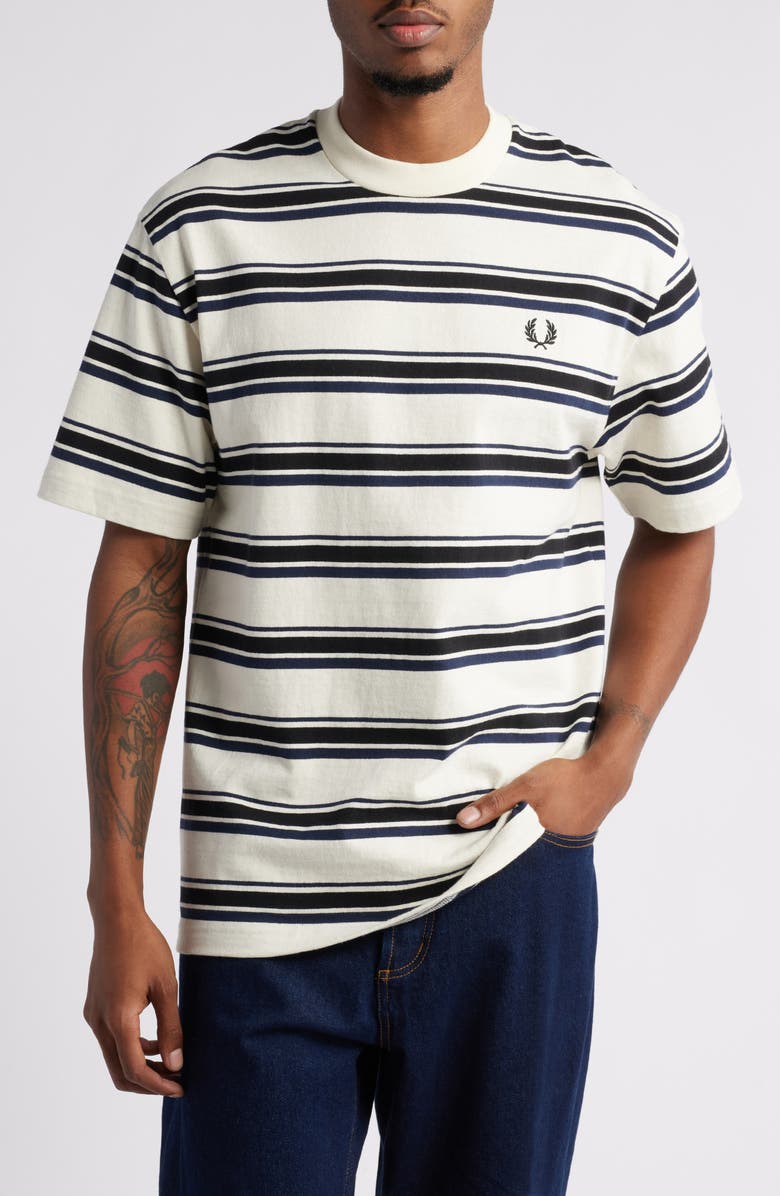 Fred Perry Stripe Relaxed T-Shirt, Main, color, 