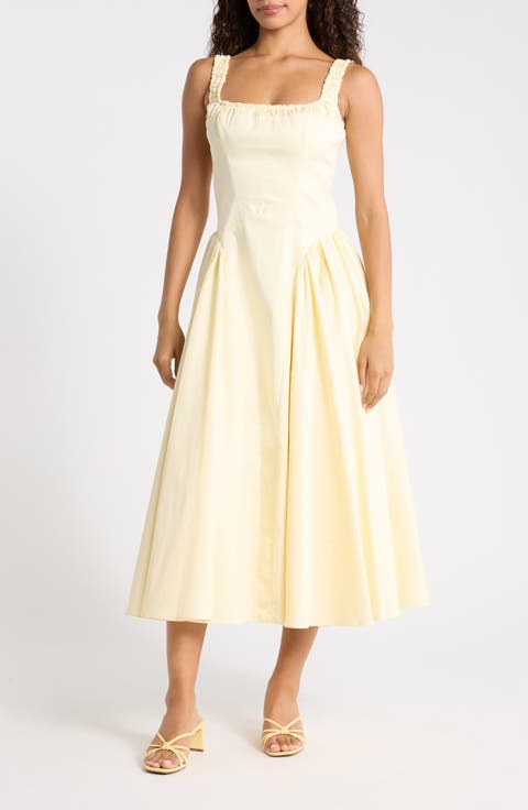 Dorothy Stretch Pima Cotton Cocktail Midi Dress
