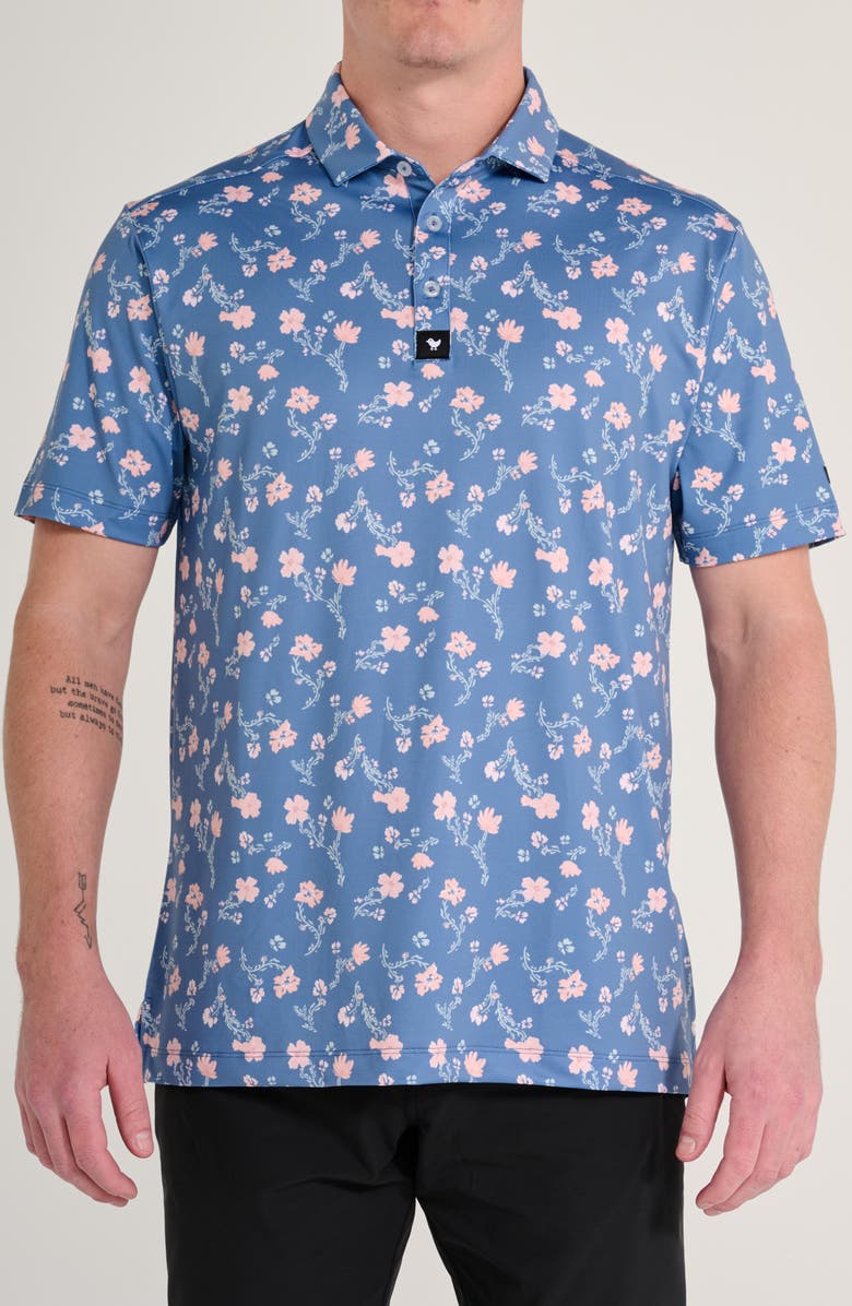 Bad Birdie Core Bad Paisley Floral Performance Golf Polo, Main, color, 