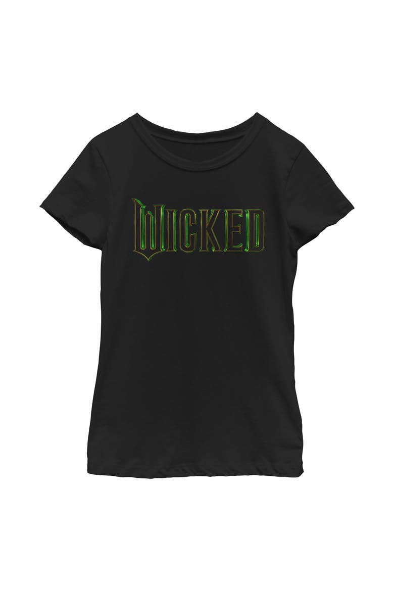 Girl's Wicked Official Logo  Graphic T-Shirt, Main, color, Black: Glow Logo
